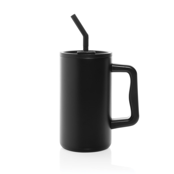 Cube RCS certificirana šalica od recikliranog čelika 800 ml - Crna