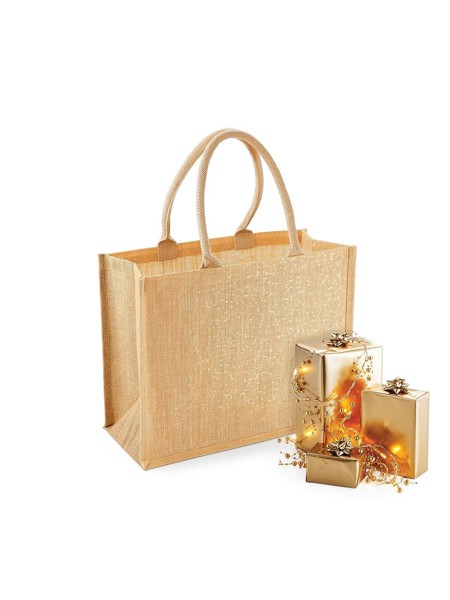 Shimmer Jute Shopper