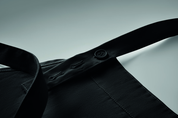 Organic cotton apron 240 gr/m² Gamma - Black