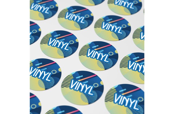 Vinyl Sticker Round Ø 15 mm - White