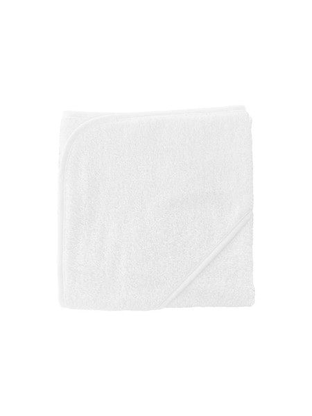 Olima Baby Hooded Towel - White / White