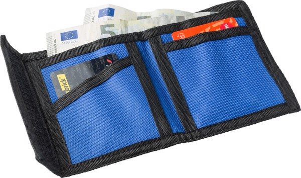 Polyester (190T + 600D) wallet - Cobalt Blue