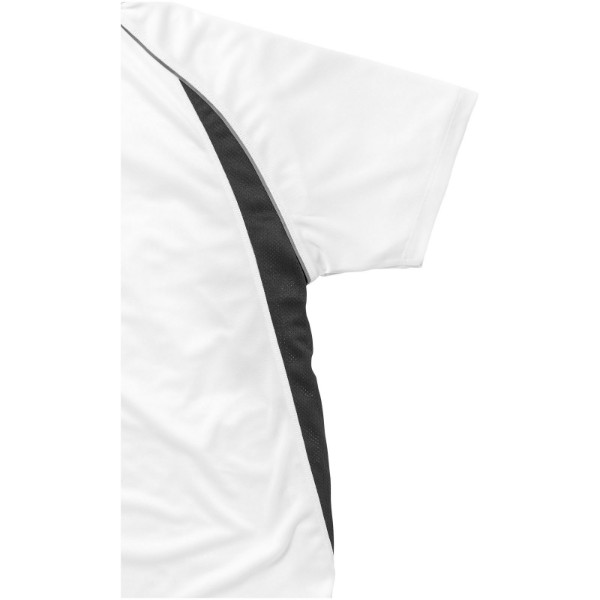 Męski T-shirt Quebec z krótkim rękawem z dzianiny Cool Fit odprowadzającej wilgoć - Biały / Antracyt / L