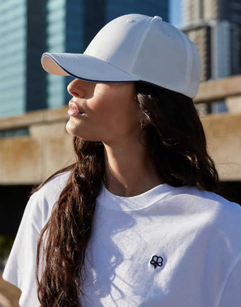 Team Sports-Tech Cap - White / French Navy / ONE SIZE