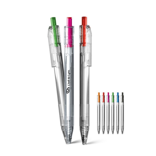 STYLO BILLE ECRITURE BLEUE EN rPET - Noir