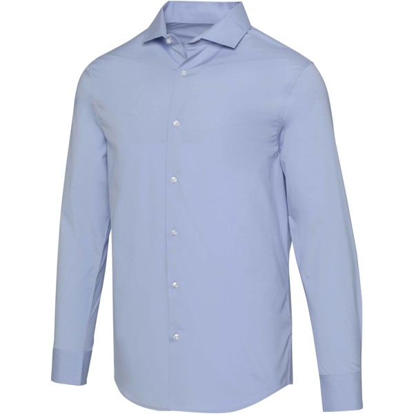 Camicia in tessuto di popeline da uomo Carnelian - Blu chiaro / XXL