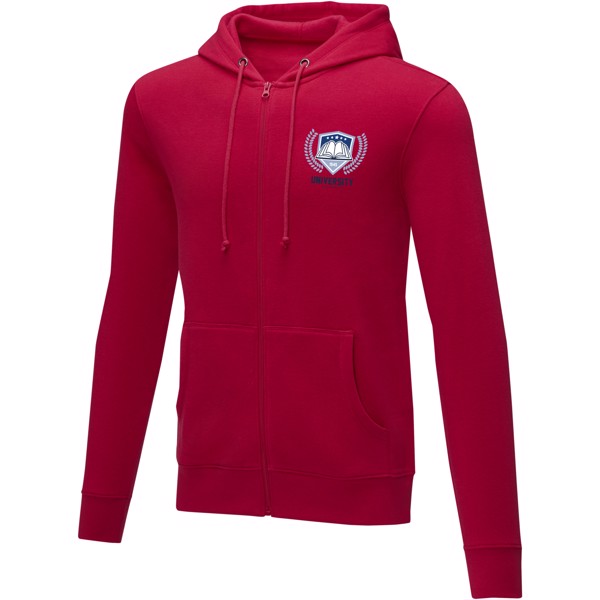 Felpa Theron con cappuccio full zip da uomo - Rosso / M