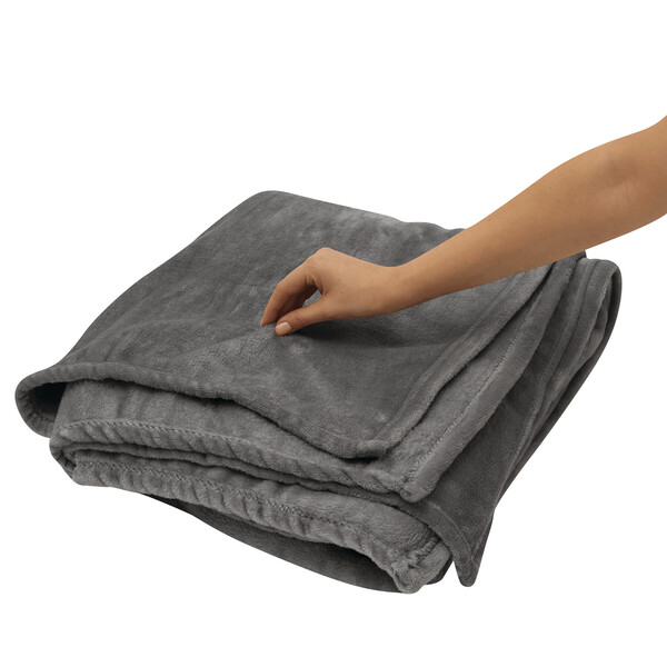 Fleece Throw Blanket Snuggle Dream - Grey