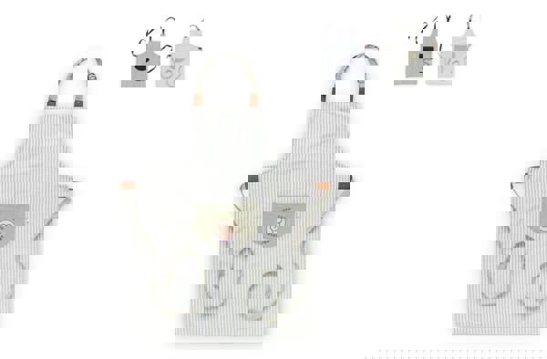 Lord Nelson Victory Apron with Stripes - Dark blue / White