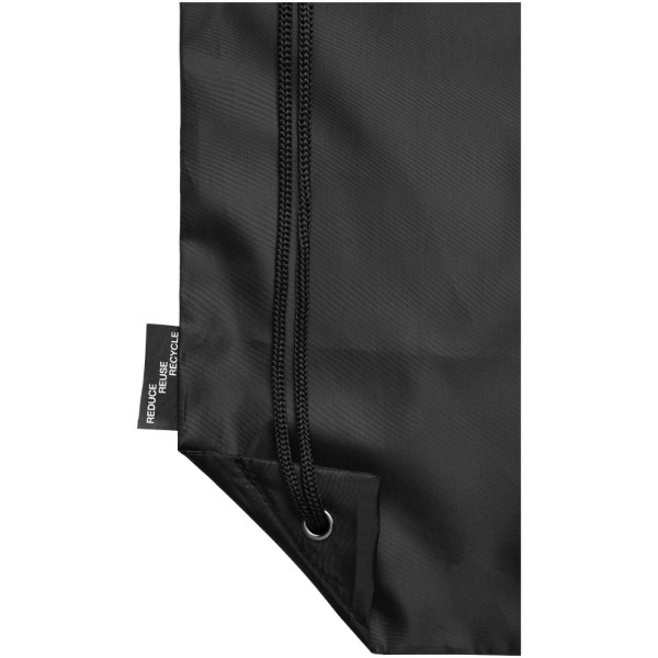 Sac à dos RPET Oriole avec cordon de serrage 5L - Noir