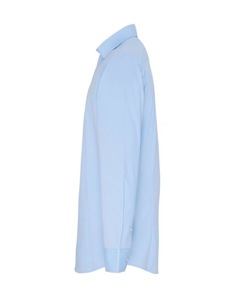 Men's Stretch-Fit Cotton Poplin Long Sleeve Shirt - Pale Blue / 3XL