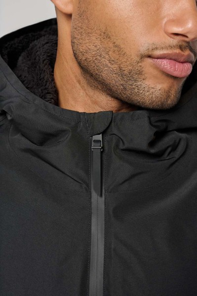 Unisex Sherpa-Lined Long Parka - Black / 2XL/3XL