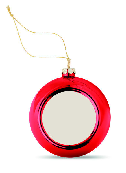 Happy Ball Christmas bauble 6 cm PP - Red
