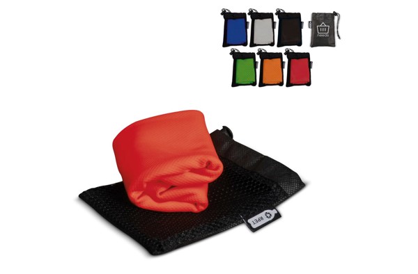 R-PET cooling towel 30x80cm - Black / Black