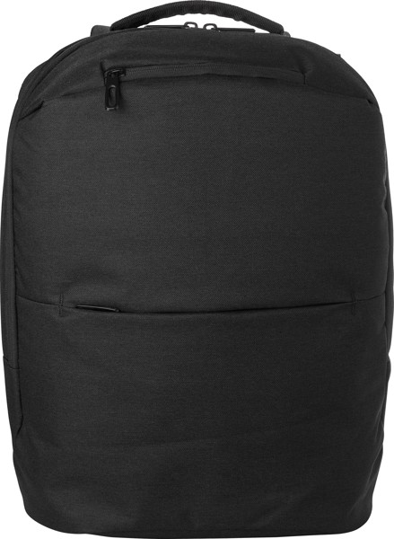 Polyester (600D) laptoptas Nicolas - zwart