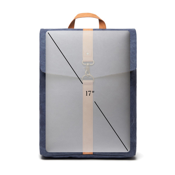 VINGA Sac à dos en toile recyclée GRS Bosler - Bleu Marine