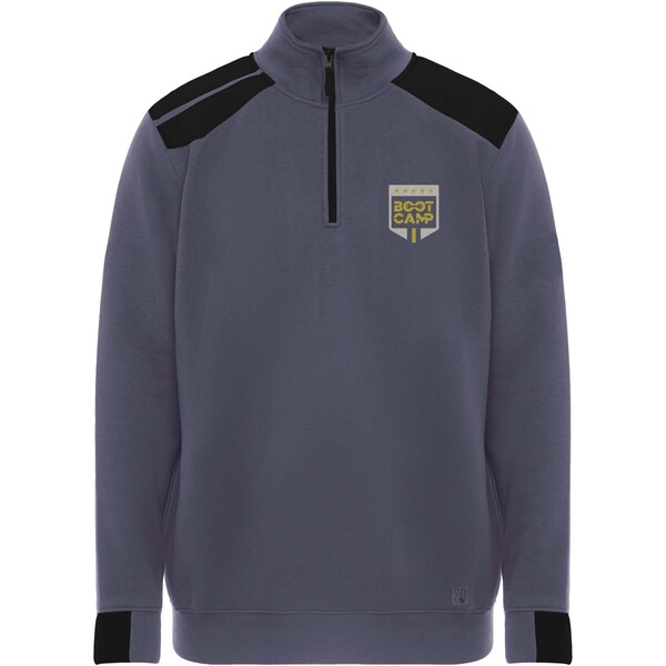 Maverick pánský svetr s polovičním zipem o gramáži 280 g/m2 - Olověná / Černá / 2XL