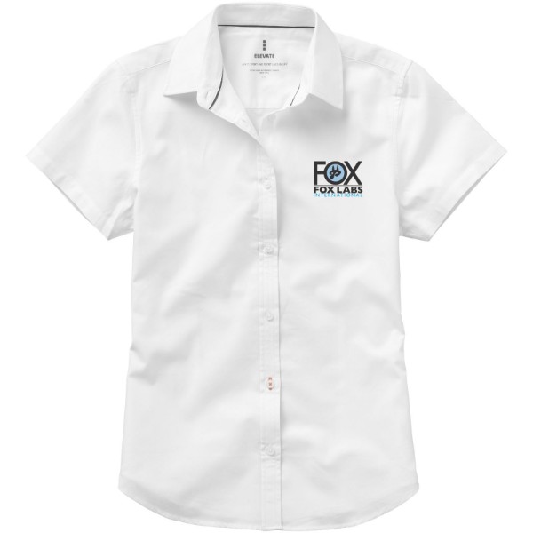 Camisa tipo Oxford de manga corta de mujer "Manitoba" - Blanco / XXL