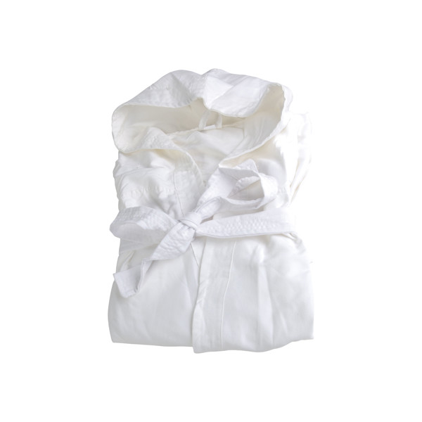 Extra-Absorbent Microfibre Polyester (170 G/M2) Bathrobe With Matching Bag - White