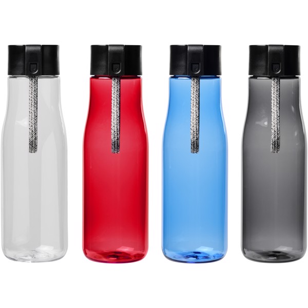 Ara 640 ml sportovní lahev z materiálu Tritan™ s nabíjecím kabelem - Průhledná Bezbarvá