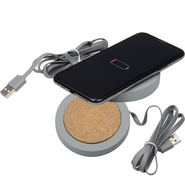limestone cement wireless charger - Silvergrey