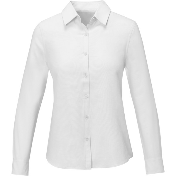 Pollux Damenbluse mit langen Ärmeln - weiss / 3XL