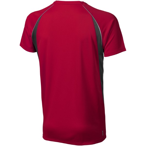 Męski T-shirt Quebec z krótkim rękawem z dzianiny Cool Fit odprowadzającej wilgoć - Czerwony / Antracyt / XXL