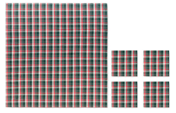 Chequer cotton tablecloth set Santable