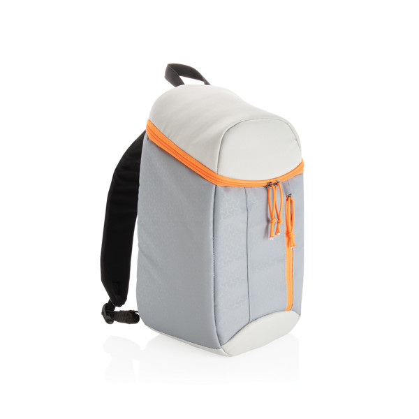 Hiking cooler backpack 10L - Grey / Orange