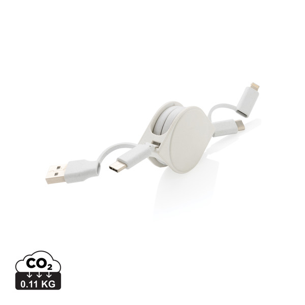 RCS kabel 4u1 od reciklirane plastike i TPE-a - Bijela
