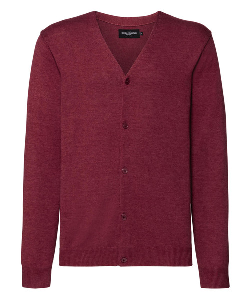 Men's V-Neck Knitted Cardigan - Black / XL
