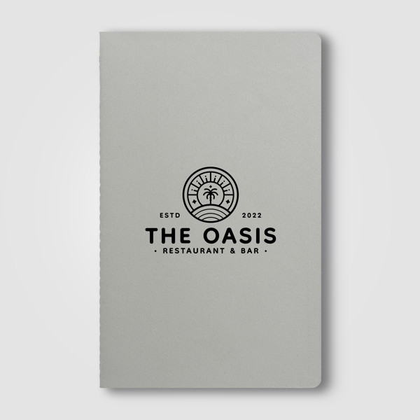 Rime FSC Paper Soft Cover Lined  Notebook - A5 - Grey / 4 Colour inkjet