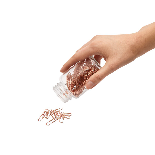 paper clips in a jar COPPER CLIP