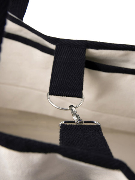 VINGA Volonne AWARE™ recycled canvas beach bag - Off White / Black