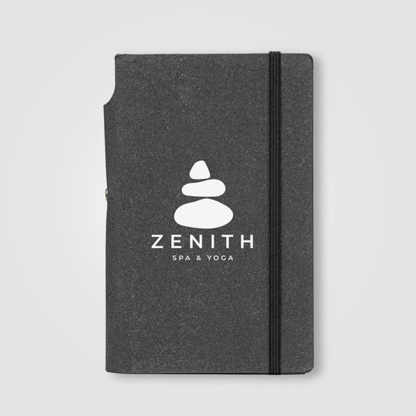 Frey Recycled Whiteboard Notepad Journal - A6 - Black / Silkscreen