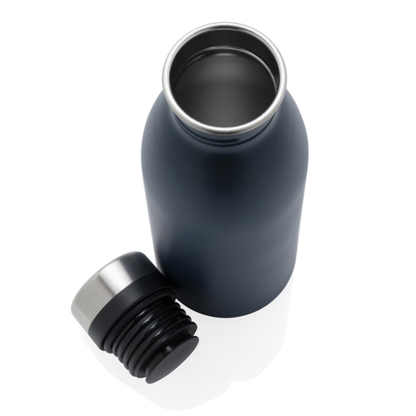 Bouteille d’eau 500ml en acier inoxydable recyclé RCS - Bleu Marine
