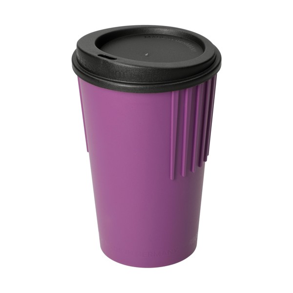 Gobelet À Café Cannelé "Togo", 300 Ml - Marron Constant / Noir