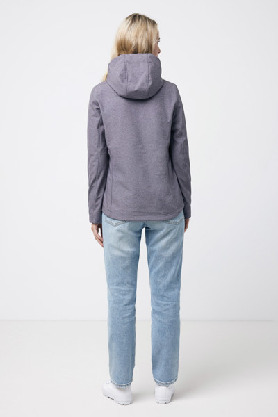 Ženska soft shell jakna Iqoniq Makalu, 300 g/m² - Heather srednje siva / XL