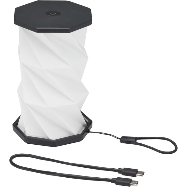 Celestia foldable and dimmable recycled plastic table lamp - Black