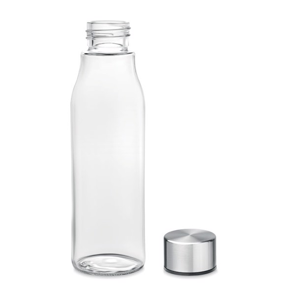 Steklenica Venice, 500 ml, pokrov iz nerjavečega jekla - Prozorno
