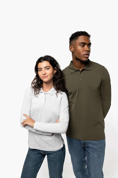 Muška polo majica dugih rukava - Light Royal Plava / 2XL