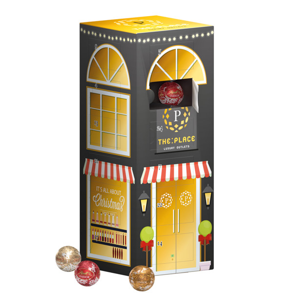 Mini chocolate ball tower advent calendar, LINDOR mini chocolate balls