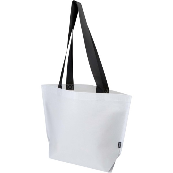 Duo GRS gerecycleerde dubbelgelamineerde draagtas 18L - Wit