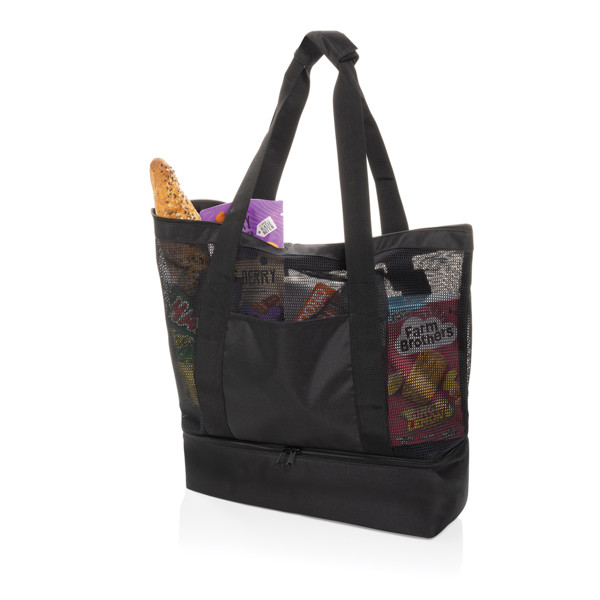 Iqlo Aware™ RPET 2-in-1 cooler tote - Black