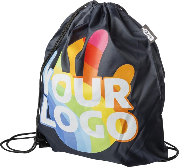 Mochila rPET em poliéster (210D) reciclado Enrique - branco