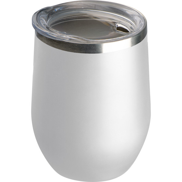 Double walled vacuum mug MATTHEW - White