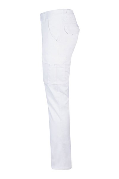 Calças de Trabalho Elásticas com Multi-bolsos - Branco 