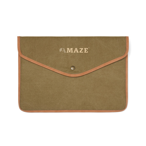 Obal na 14" notebook VINGA Bosler z GRS recykl. canvas - Zelená