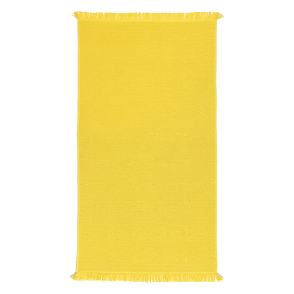 360 G/M2 Recycled Cotton Fringed Beach Towel/Fouta - Yellow