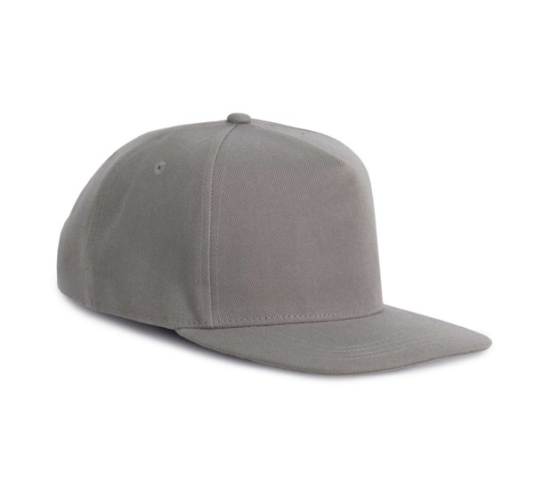 Snapback Cap - 5 Panels - White / White